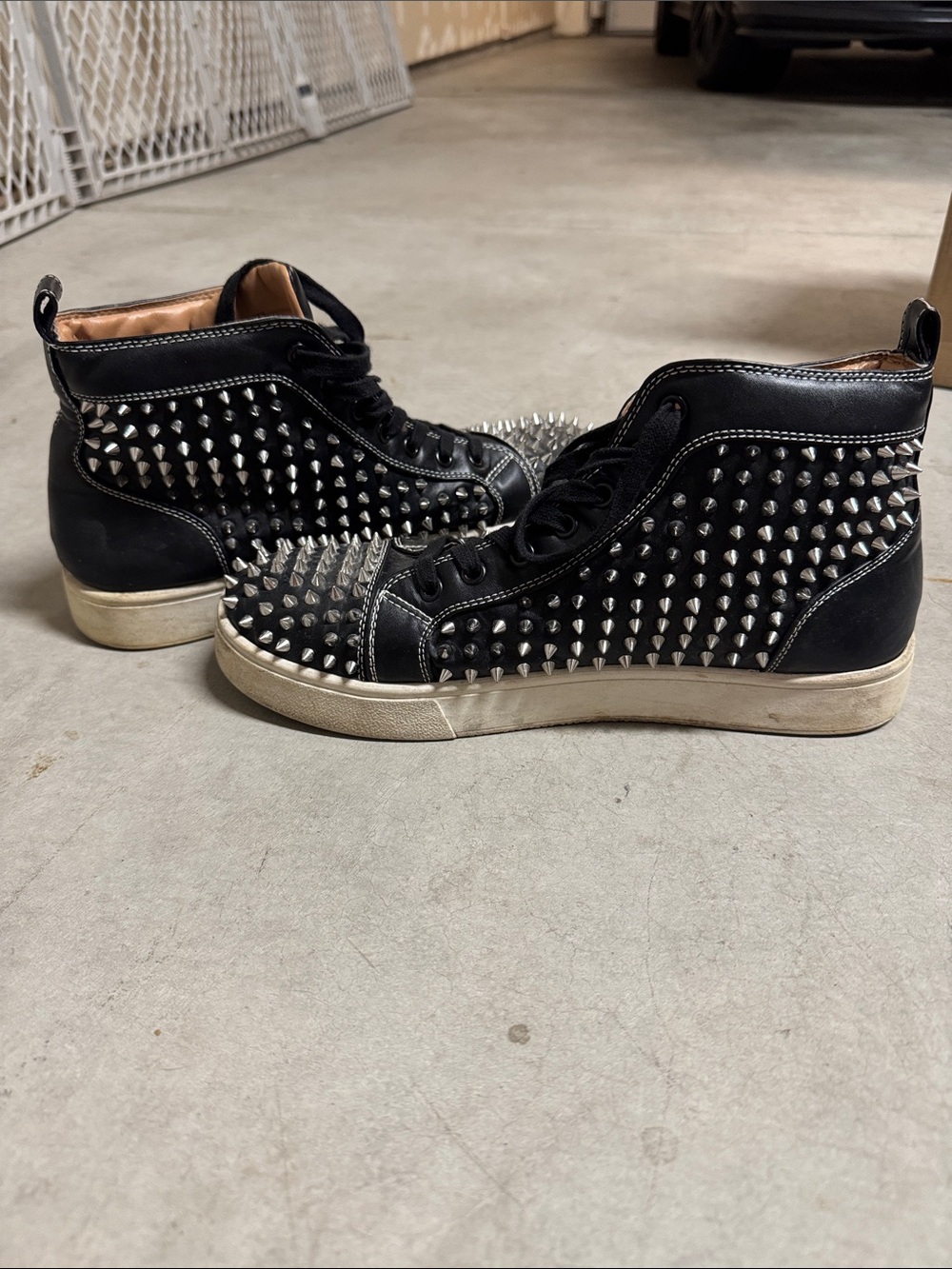 Steve Madden Black Studded High-Top Sneakers - Picture 4 of 5